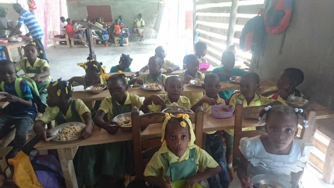 Children sharing a meal together